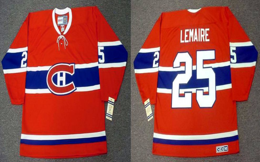 2019 Men Montreal Canadiens #25 Lemaire Red CCM NHL jerseys